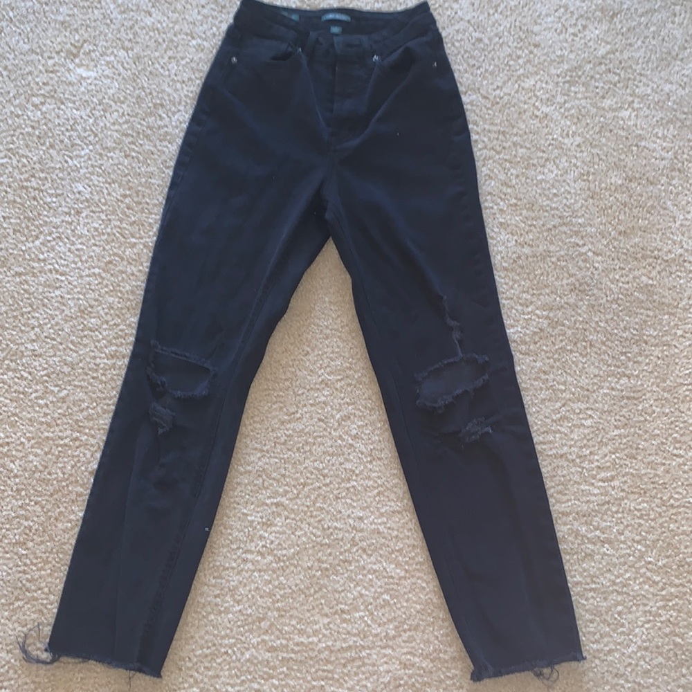 High Rise Black Jeans
